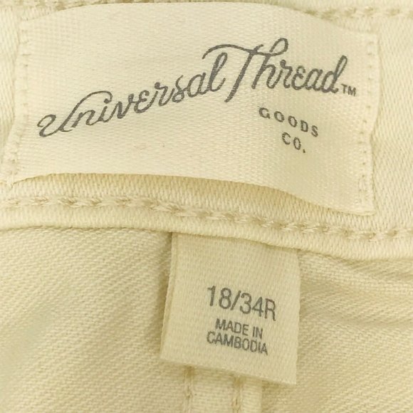 Universal Thread Women's Size 18 Reg High Rise Skinny Jeans Ecru New With Tags - Picture 6 of 15